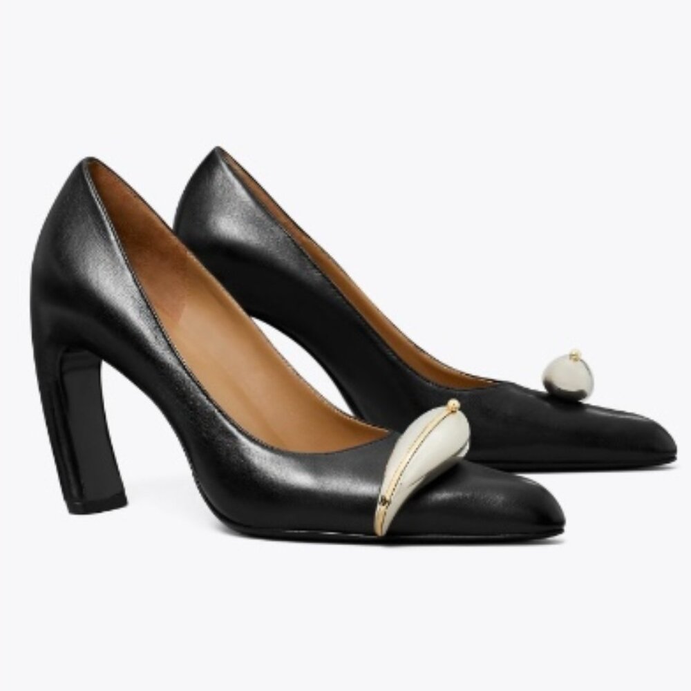Tory Burch Women's Pierced Pump in Perfect Black - SIZE US 8